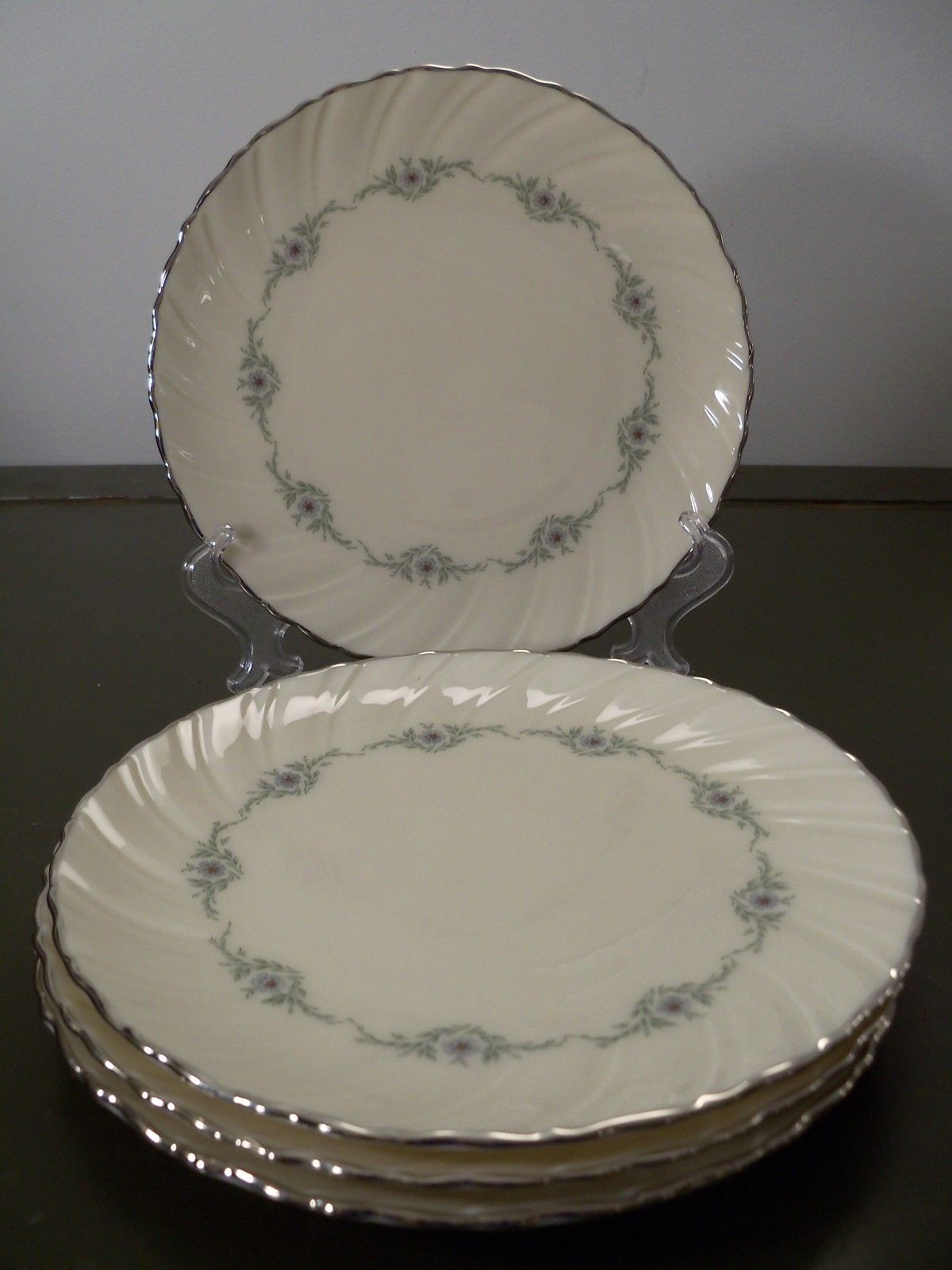 Lenox China Musette Pattern - Set of 4 Salad Plates - 7 7/8" Wide