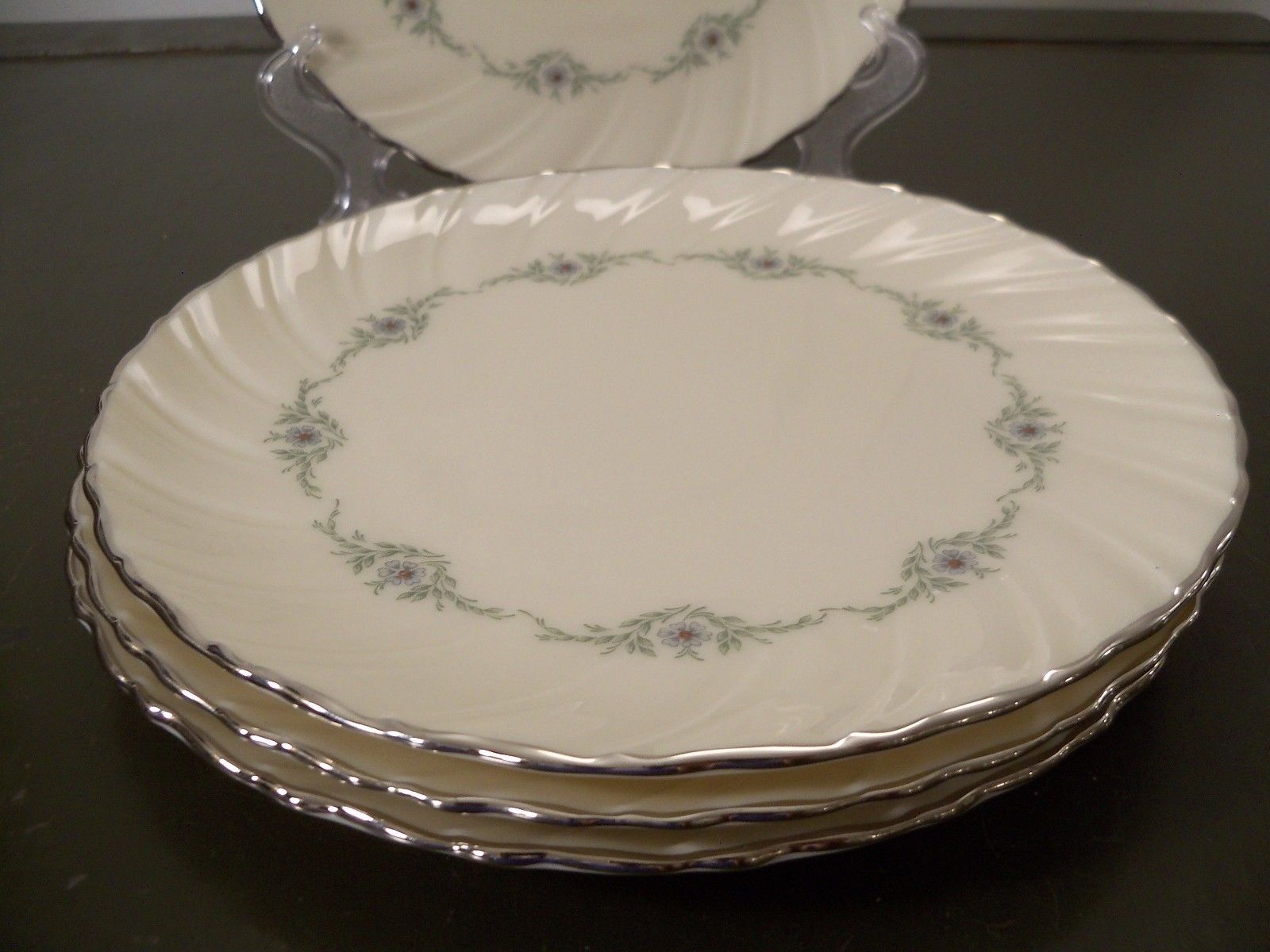 Lenox China Musette Pattern - Set of 4 Salad Plates - 7 7/8" Wide