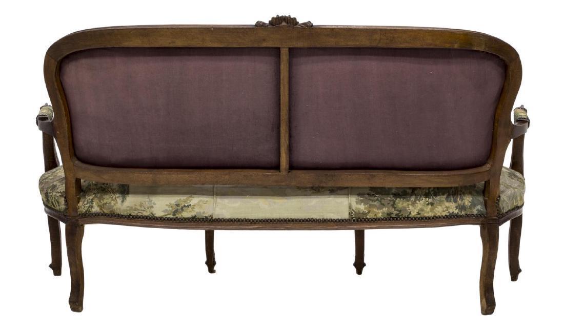 TAPESTRY UPHOLSTERED FRENCH LOUIS XV STYLE SOFA / SETTEE, early 1900s