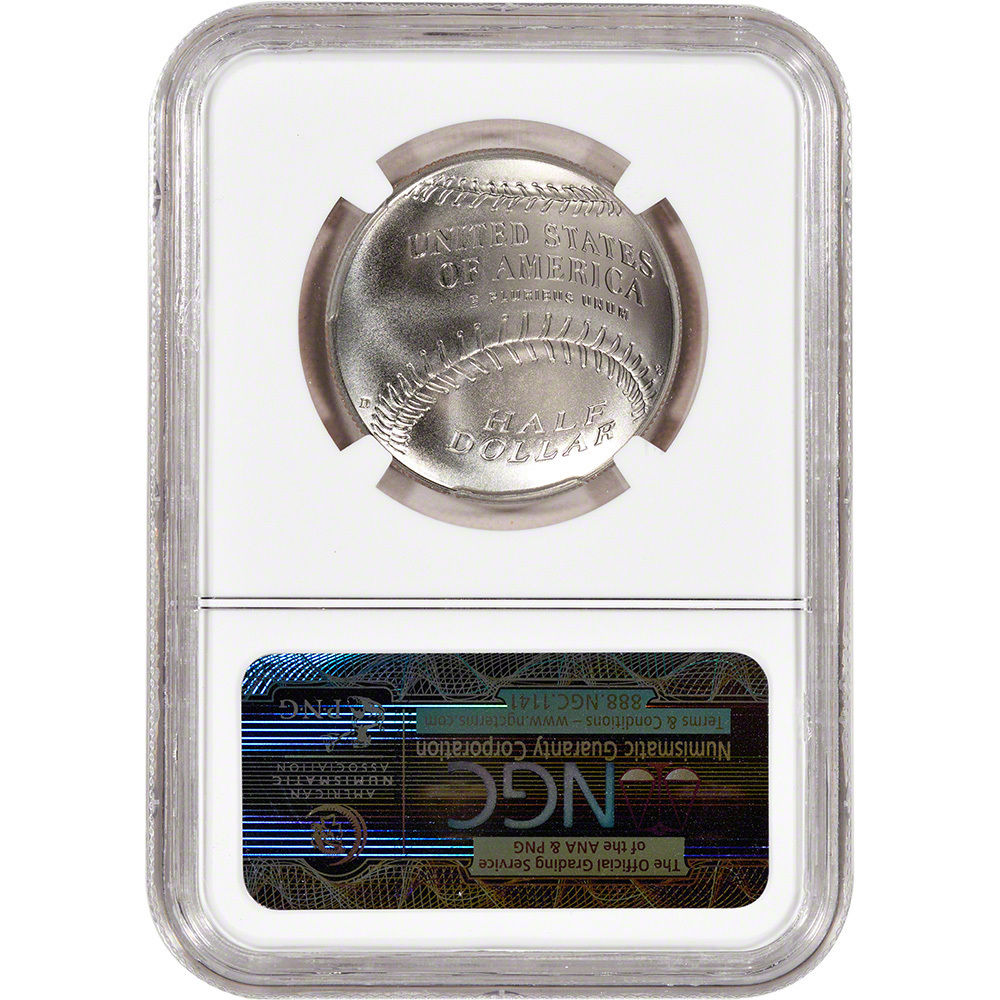 2014-D US Baseball BU Half Dollar 50C - NGC MS69 - HOF Label - Walter Johnson