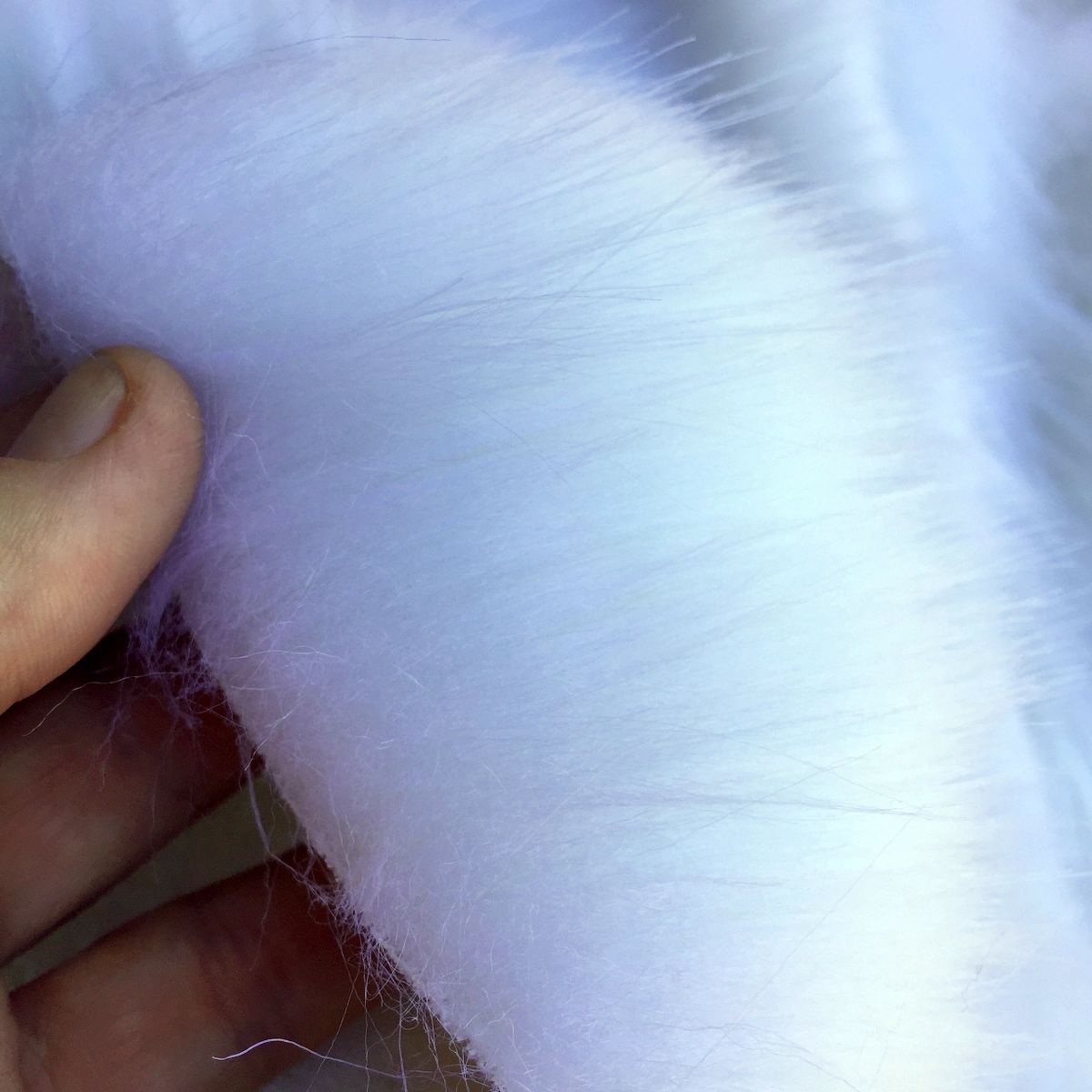 ' Quartz  ' - WHITE faux fur fabric - furaddiction