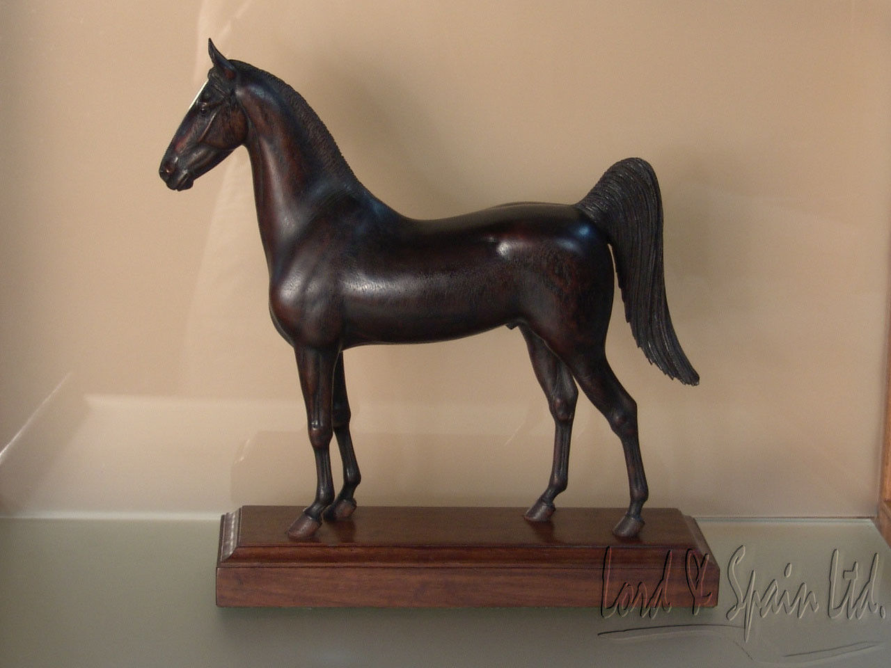 Peter Giba Hand Carved Wood Folk Art Horse Figurine or Sculpture-Signed