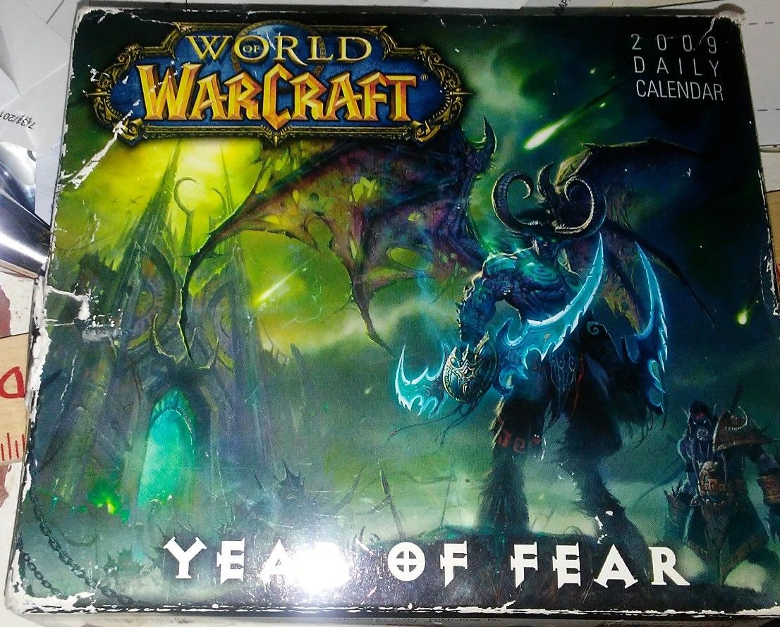 WORLD OF WARCRAFT 2009 DAILY CALENDAR - "YEAR OF FEAR" COLLECTIBLE NEW SEALED