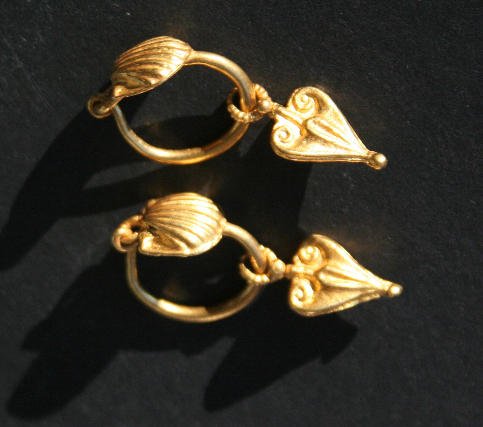 ANCIENT GOLD EAR RINGS – PAIR***INTACT***RARE