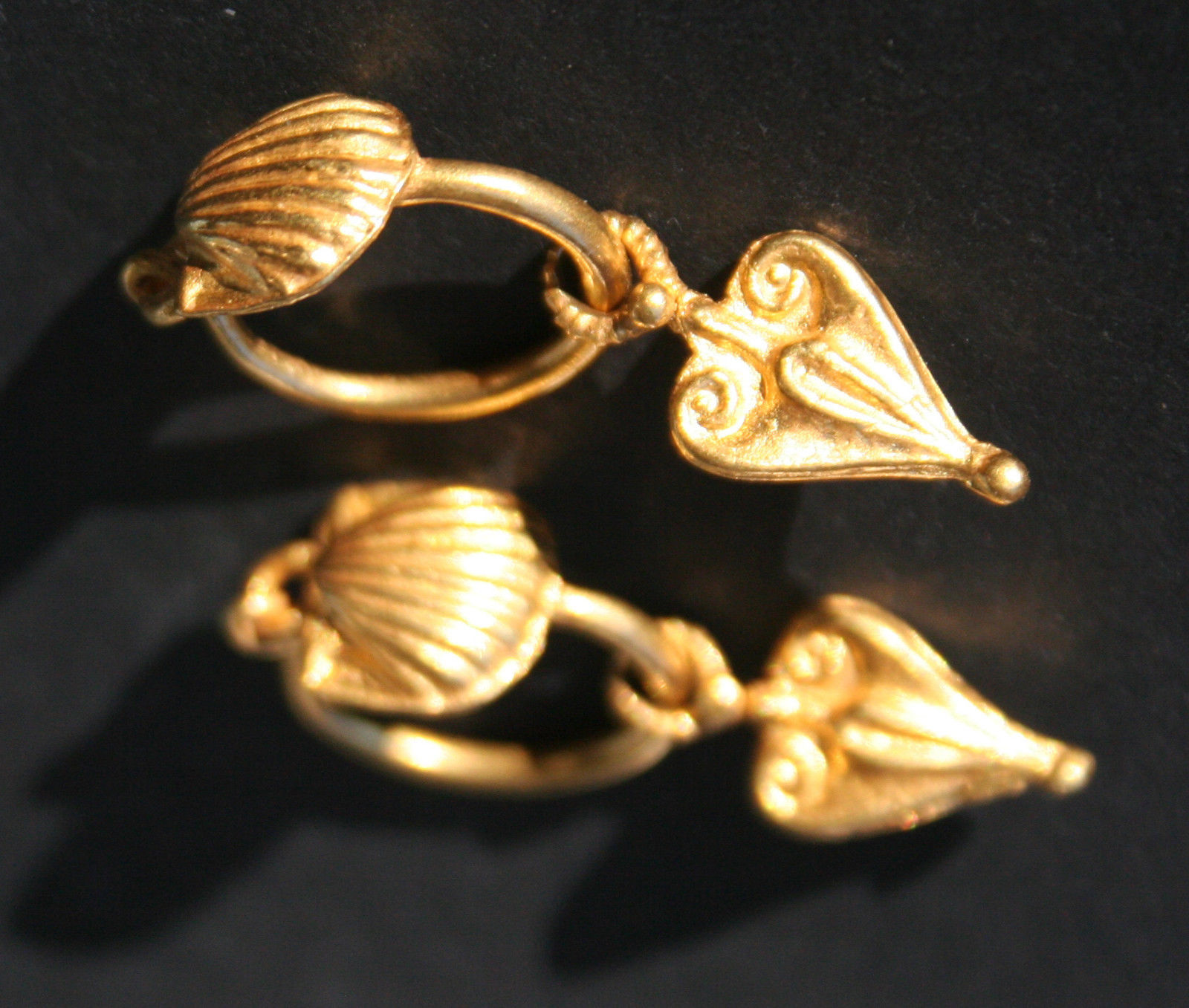 ANCIENT GOLD EAR RINGS – PAIR***INTACT***RARE