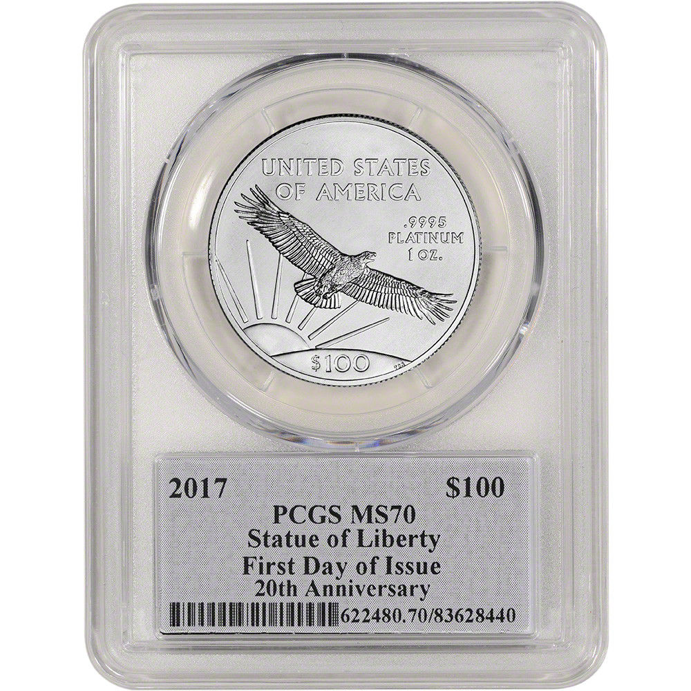 2017 American Platinum Eagle (1 oz) $100 - PCGS MS70 - First Day Issue Cleveland