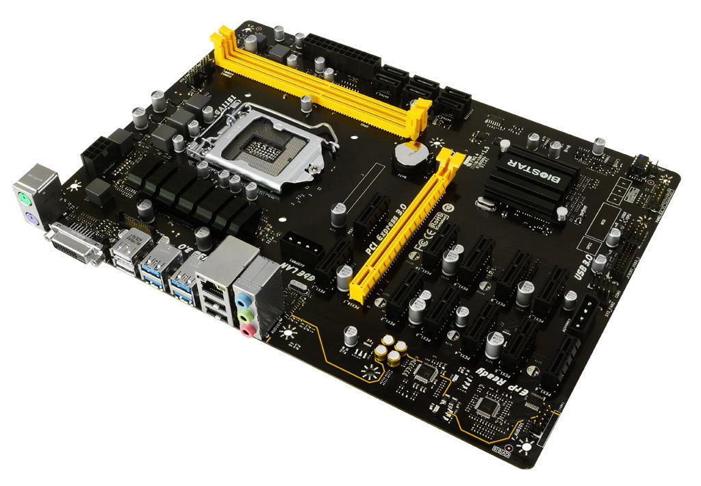 BIOSTAR TB250-BTC PRO LGA 1151 12 GPU SUPPORT ETH ZEC 3 YEAR WARRANTY