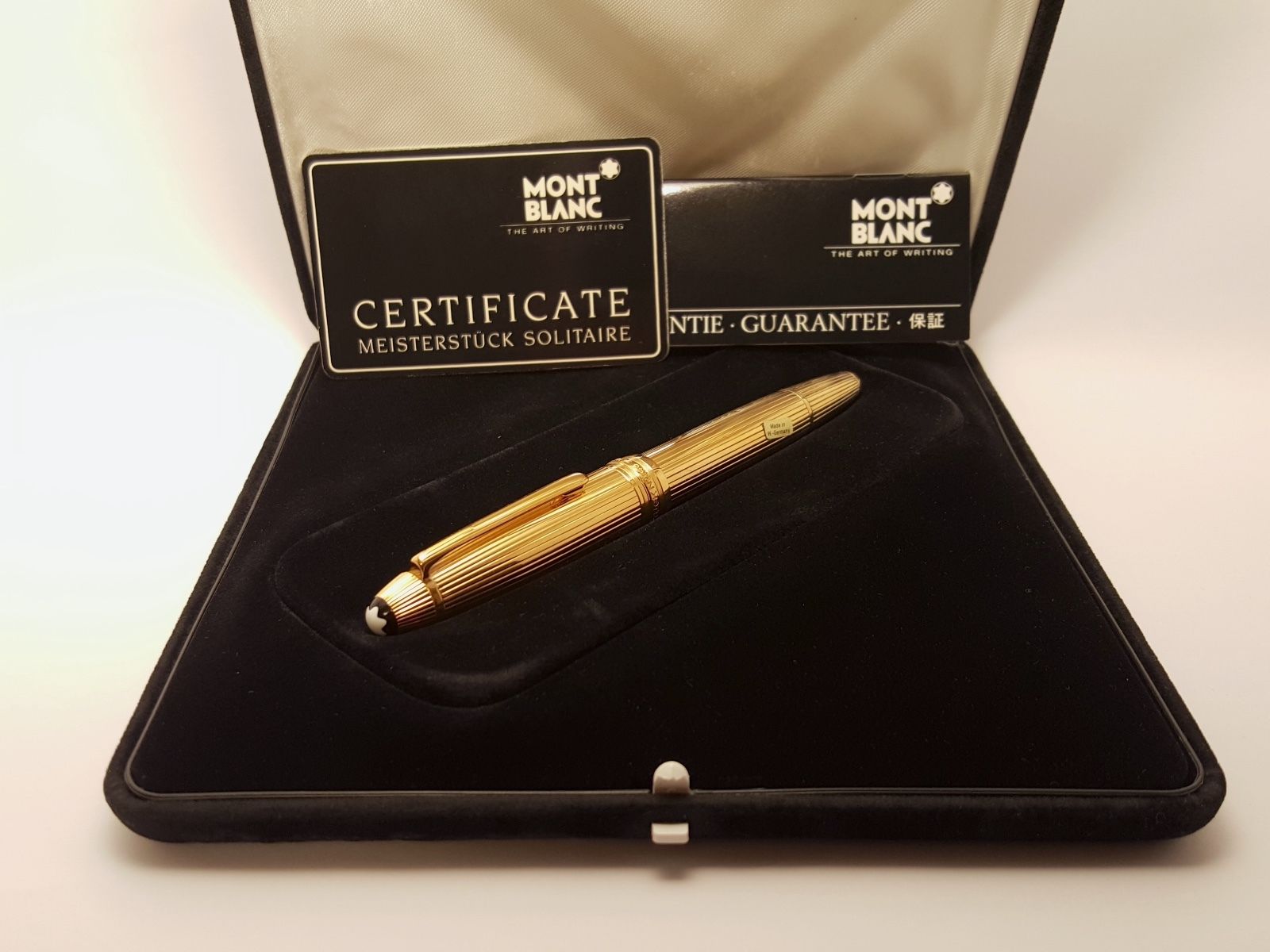 MONTBLANC Meisterstuck Solitaire 146 Sterling Silver 925 18K NIB Fountain Pen