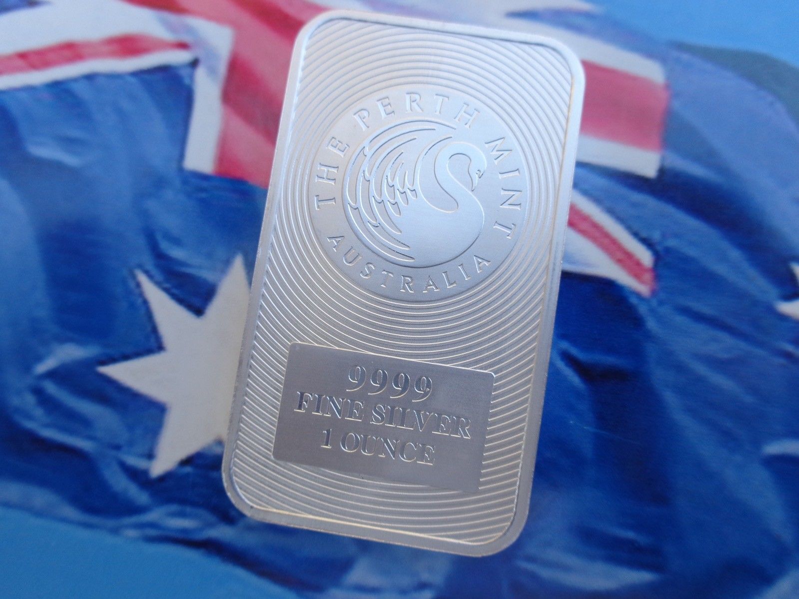 1 oz. Perth Mint Kangaroo silver art bar .9999 ultra fine silver