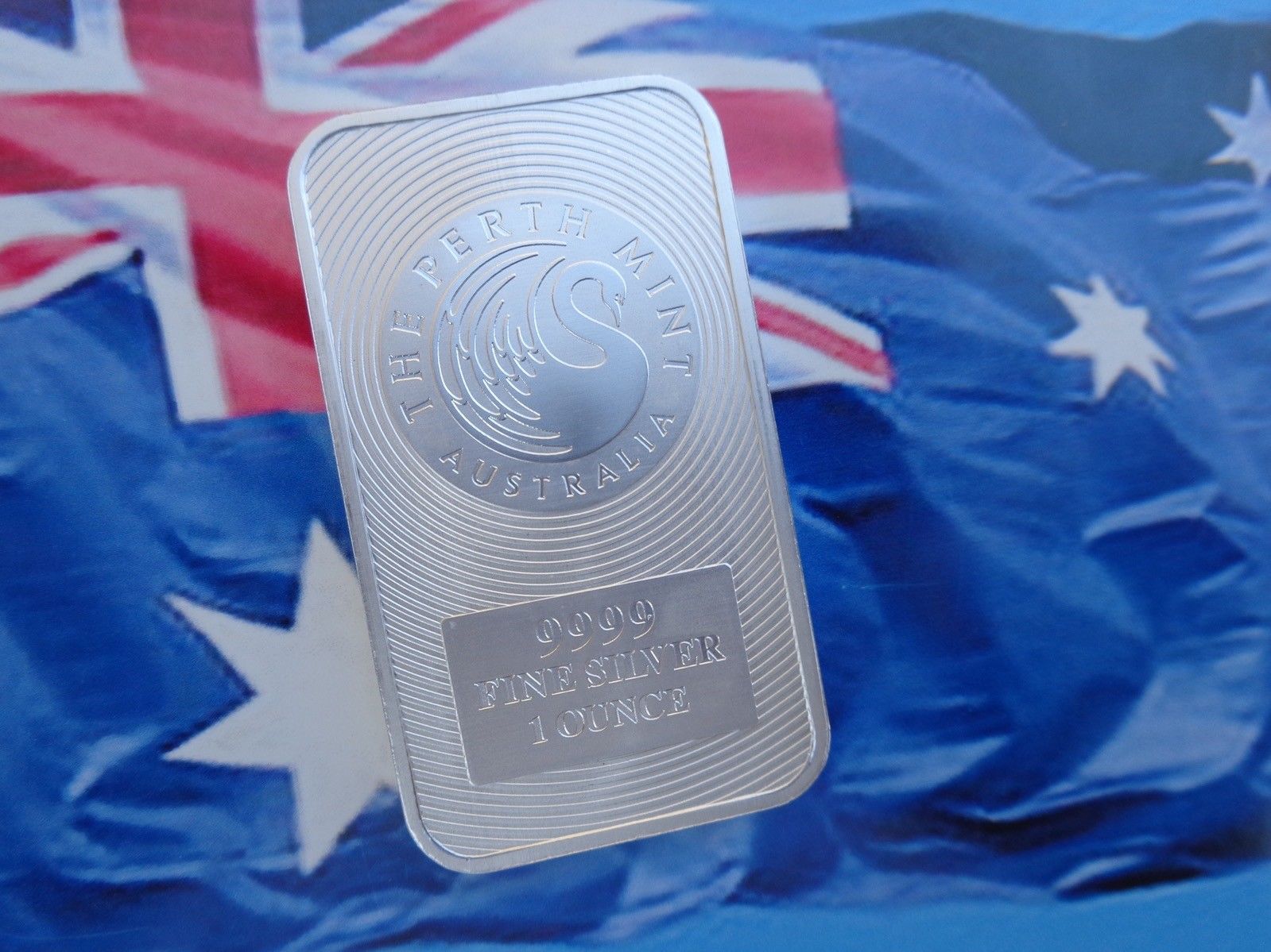 1 oz. Perth Mint Kangaroo silver art bar .9999 ultra fine silver