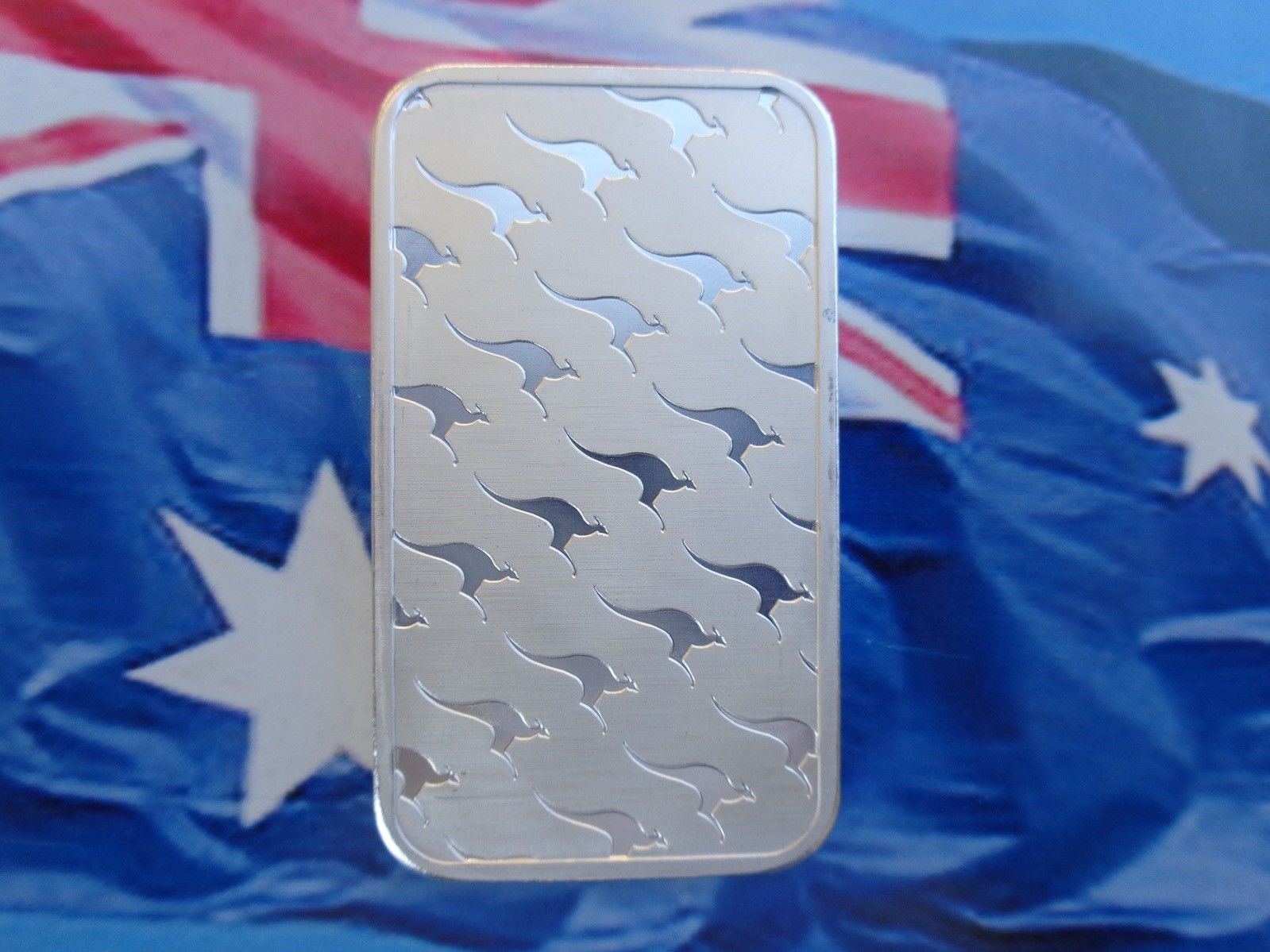 1 oz. Perth Mint Kangaroo silver art bar .9999 ultra fine silver