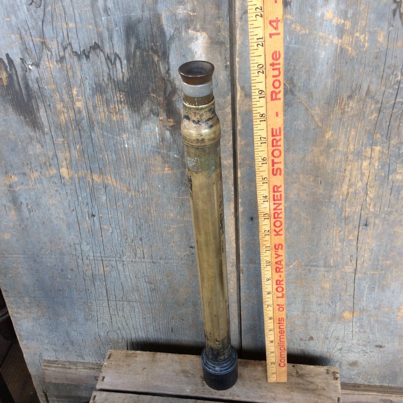 Vintage Antique Brass Metal Telescope ? Possible Nautical Naval