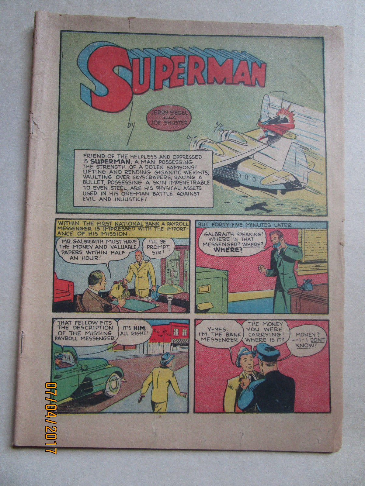 ACTION COMICS # 25 - COVERLESS BUT OTHERWISE COMPLETE - 1940 ISSUE