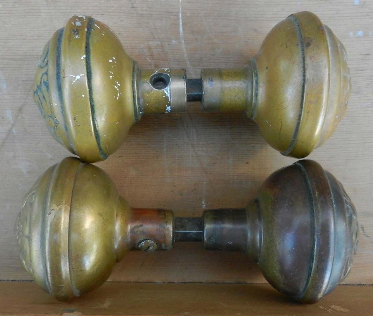 4 Nice Antique Matching Brass Decorative Door Knobs - Additional $10 OFF!!!