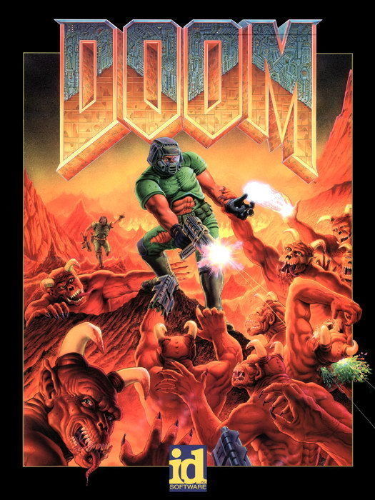 DOOM Original Retro Video Game Art Silk Poster Wall Decor 24x36inch