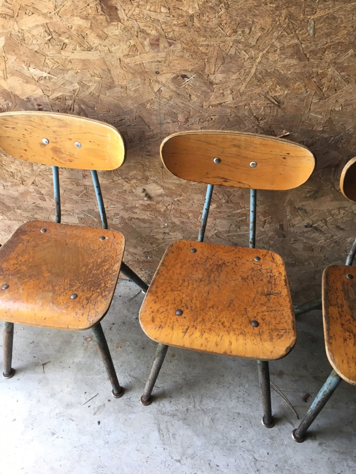 4 Vintage  "AMERICAN SEATING Co."- Kindergarten  -SCHOOL CHAIRS 1950's