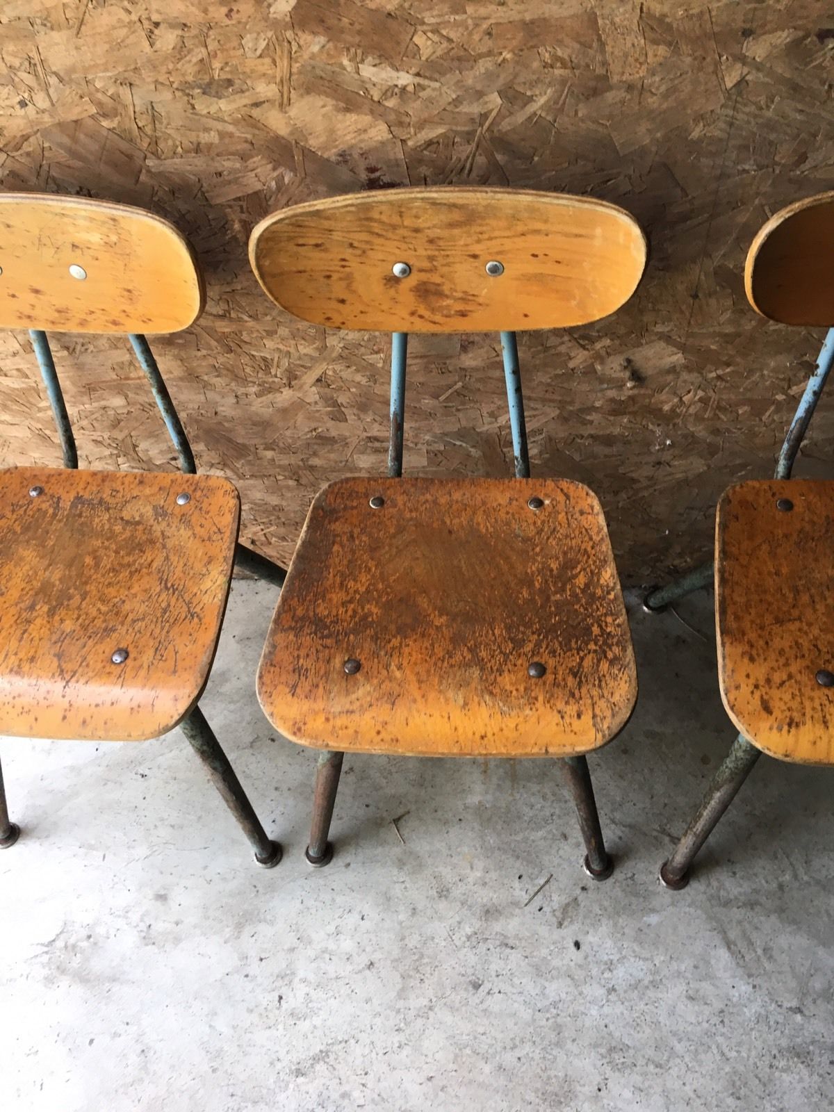 4 Vintage  "AMERICAN SEATING Co."- Kindergarten  -SCHOOL CHAIRS 1950's