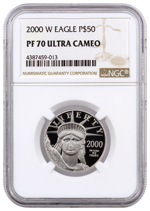 2000-W $50 1/2 Oz Proof American Platinum Eagle NGC PF70 UC SKU16255