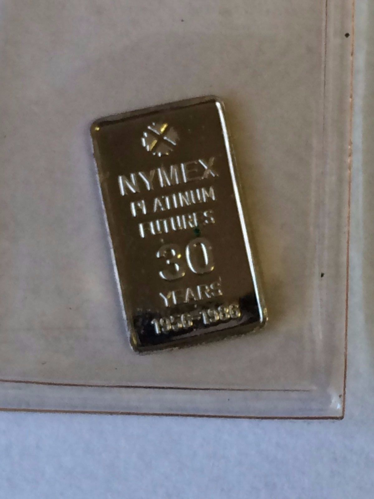 Engelhard 1 Gram Platinum made for Nymex 30 years Rare Bar Sealed