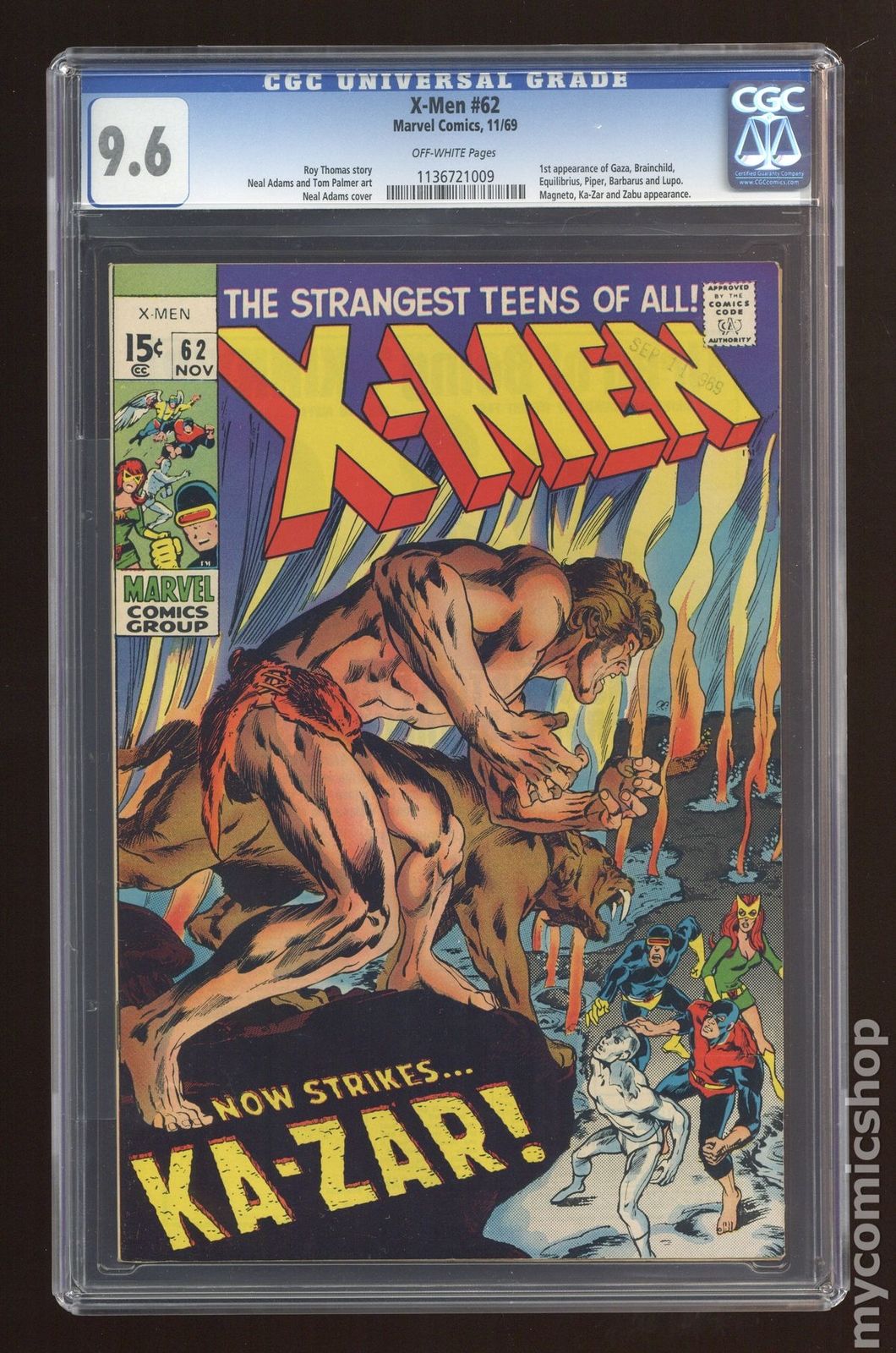 Uncanny X-Men (1963 1st Series) #62 CGC 9.6 1136721009