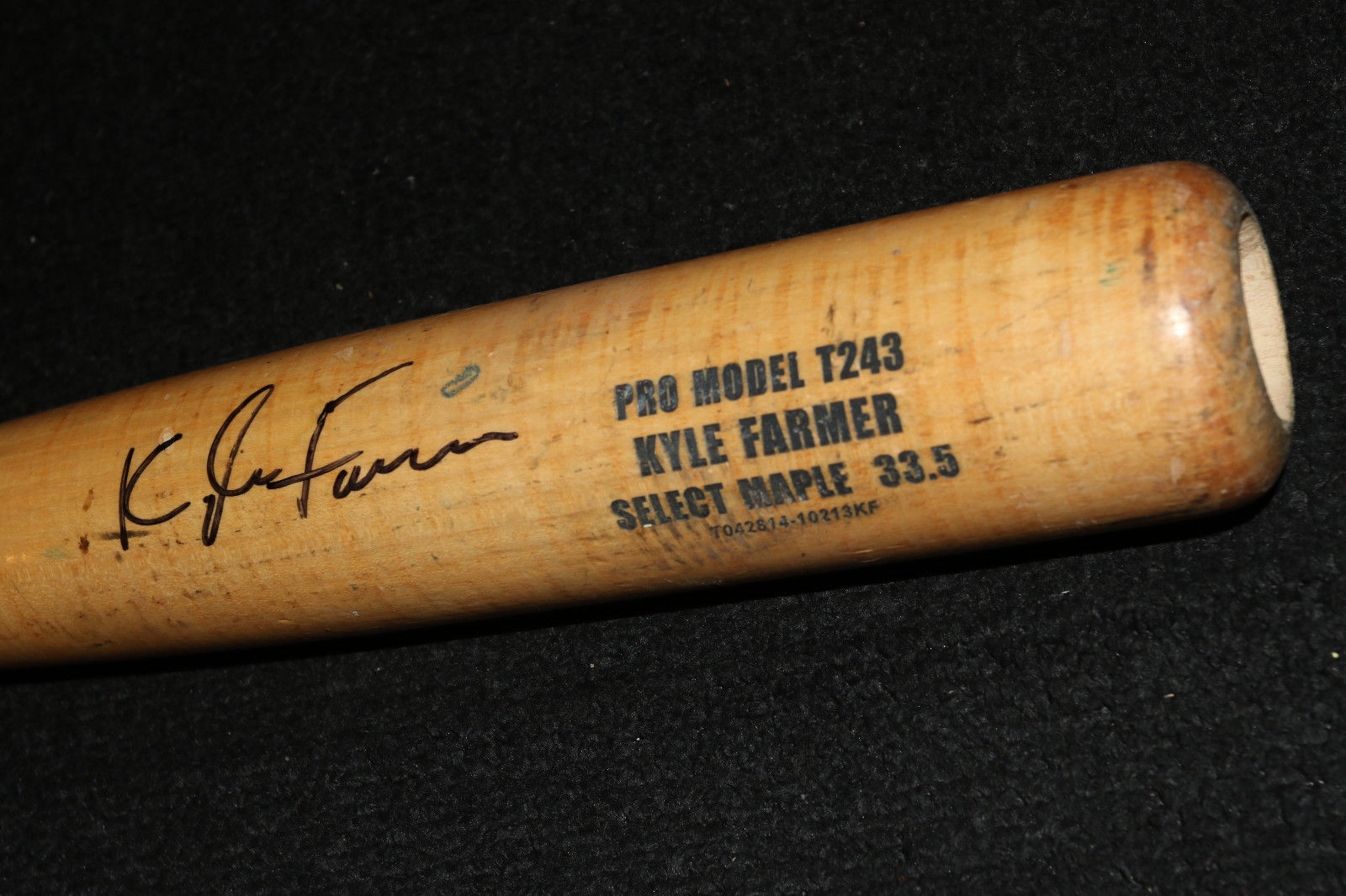 SIGNED AUTO GAME USED DODGERS KYLE FARMER BROKEN BASEBALL TRINITY BAT COMPANY CO