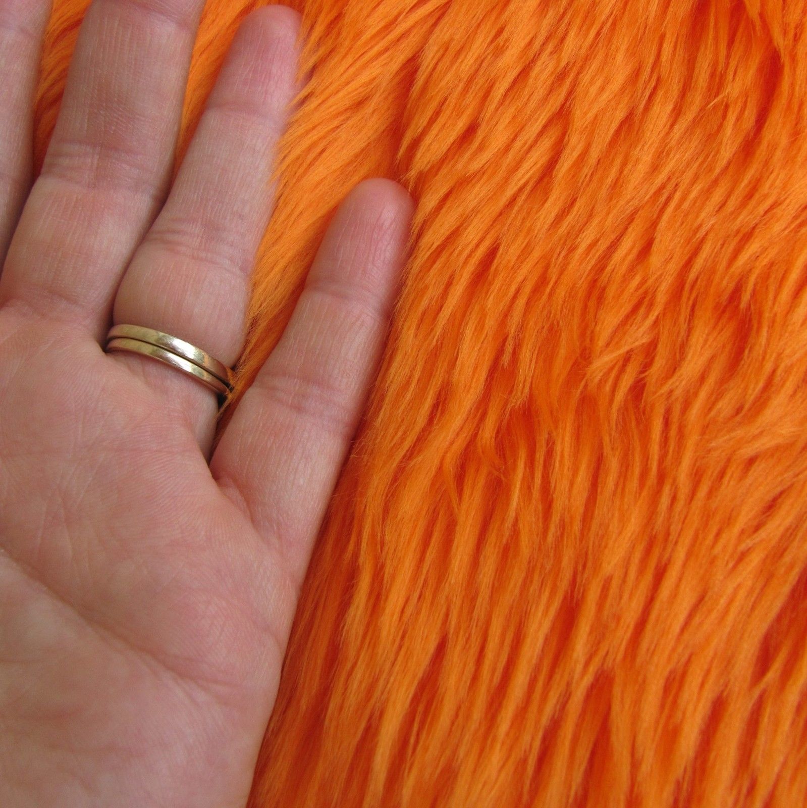 ' Fantango ' - Vibrant Orange  - faux fur fabric - furaddiction