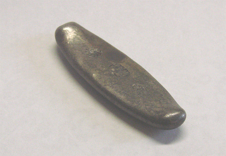 Laos, Lanchang, Circa. 1550 - 1570 Canoe Silver Ingot / Lat, 1/2 Tamlung