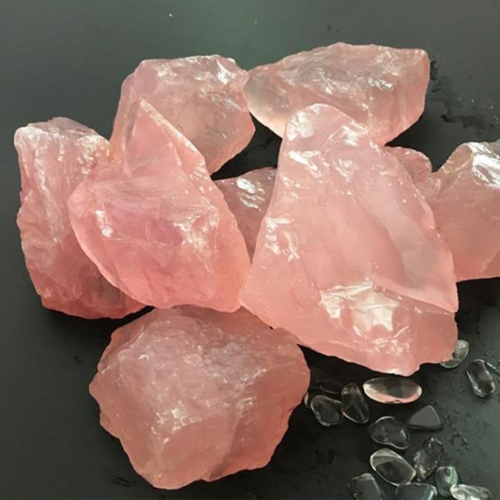 1Pc Natural Pink Quartz Crystal Stone Rock Mineral Specimen Healing Collectible