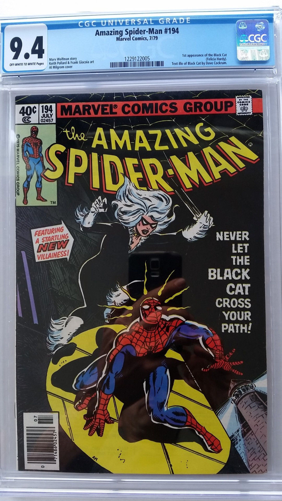 Amazing Spider-Man #194 CGC 9.4 NM      1st Appearance Black Cat