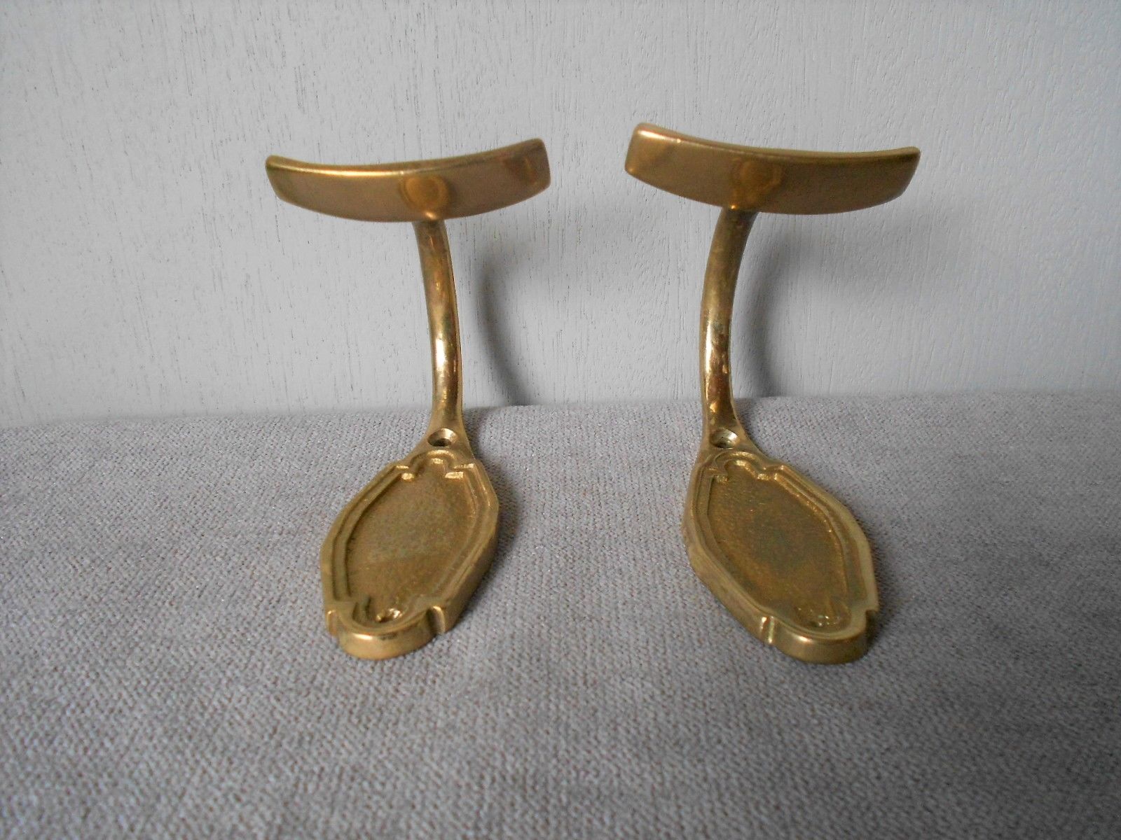 Pair of  French Vintage BRONZE Hooks / Coat Racks / CLOTHING Hangers