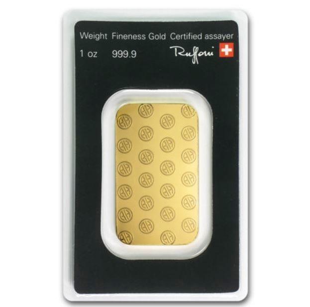 1 oz Gold Argor Heraeus .9999 Gold Bar in Sealed Assay Card #A314