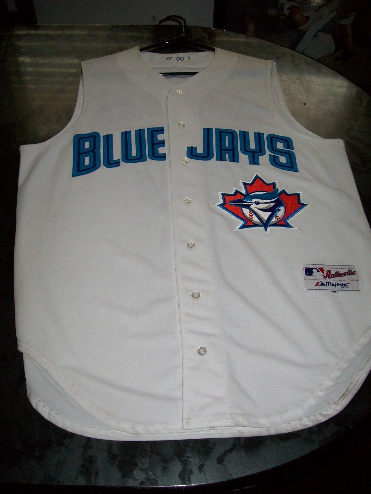 RARE GAME WORN USED 2000 TORONTO BLUE JAYS HOME VEST