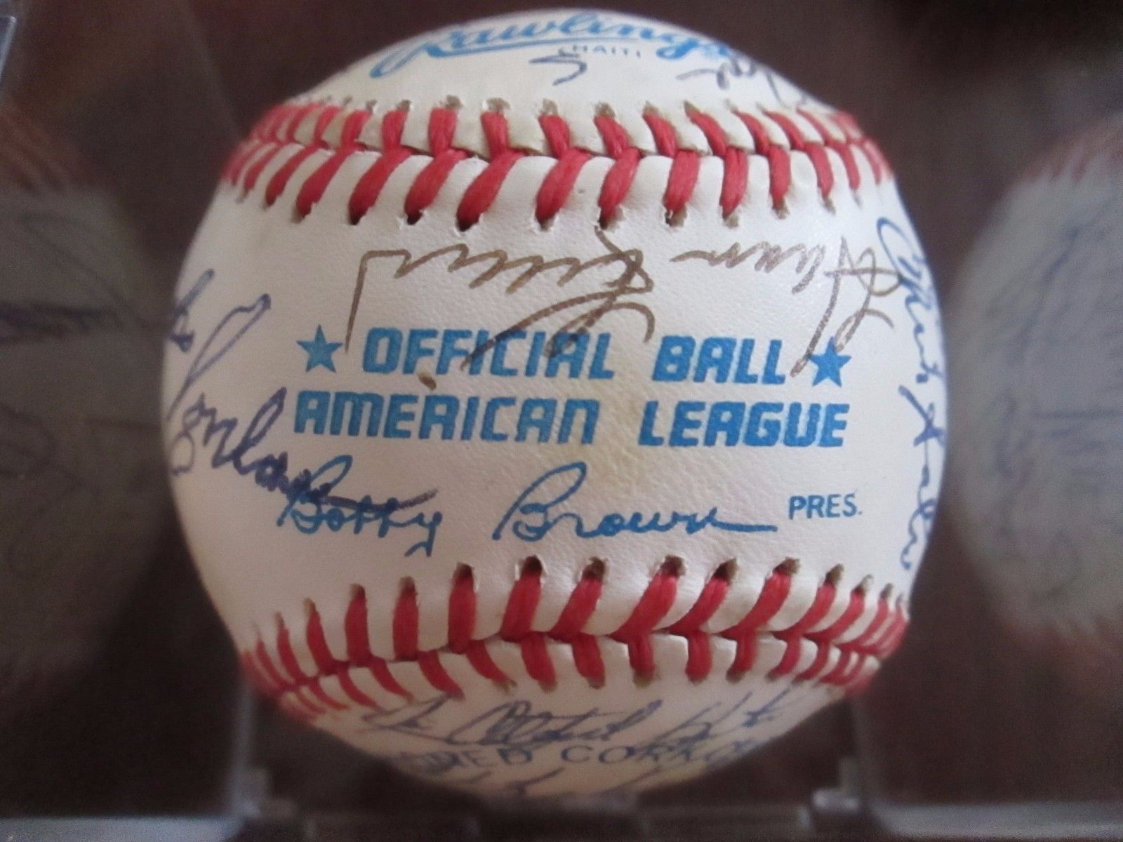 MICKEY MANTLE JOE DIMAGGIO MUHAMMAD ALI AUTOGRAPHED BASEBALL WOW! PLEASE READ