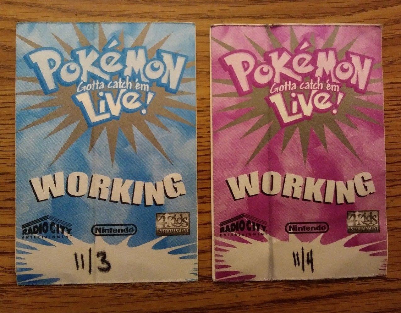 two"Pokemon Live!" Musical 2000 unpeeled backstage passes Nov. Indianapolis WOW