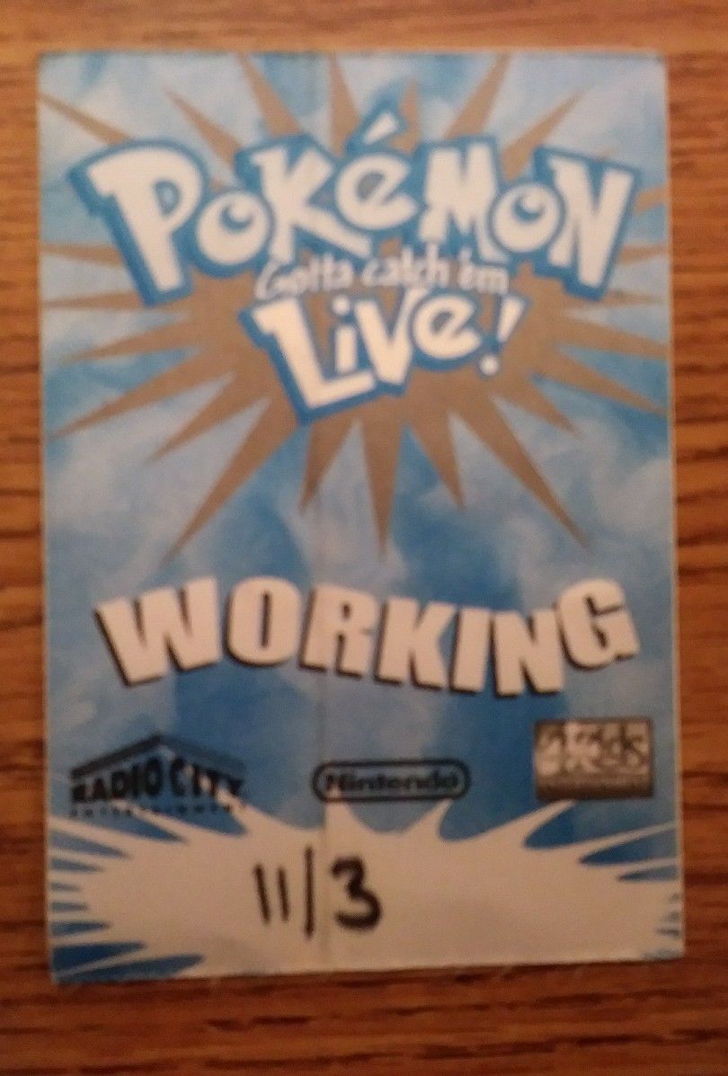 two"Pokemon Live!" Musical 2000 unpeeled backstage passes Nov. Indianapolis WOW