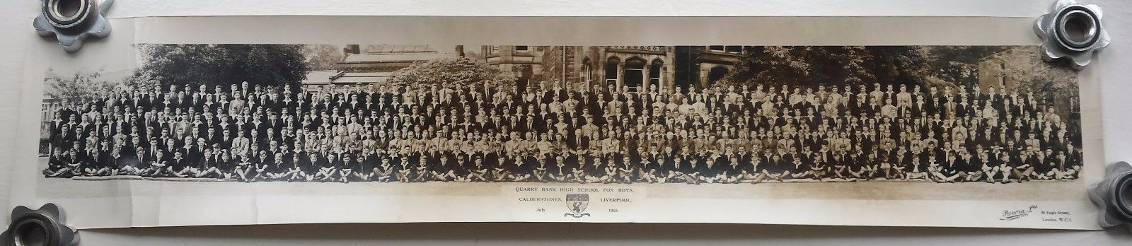 1955 JOHN LENNON original Quarry Bank High School photo - The Beatles RARE