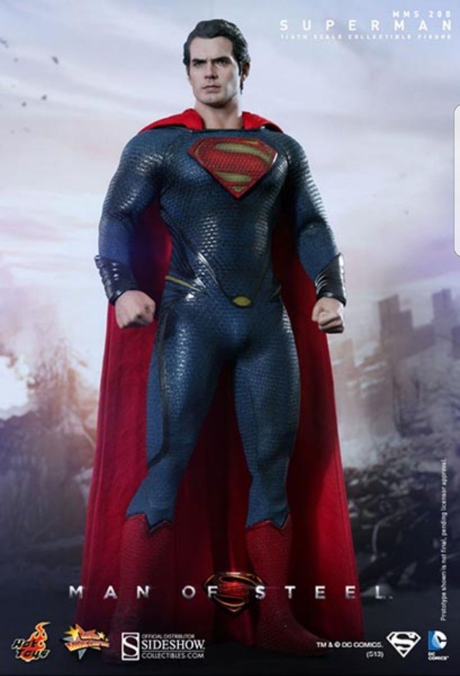 Superman Man Of Steel 1/6 Scale Figure Hot Toys Sideshow Collectibles DC Comics