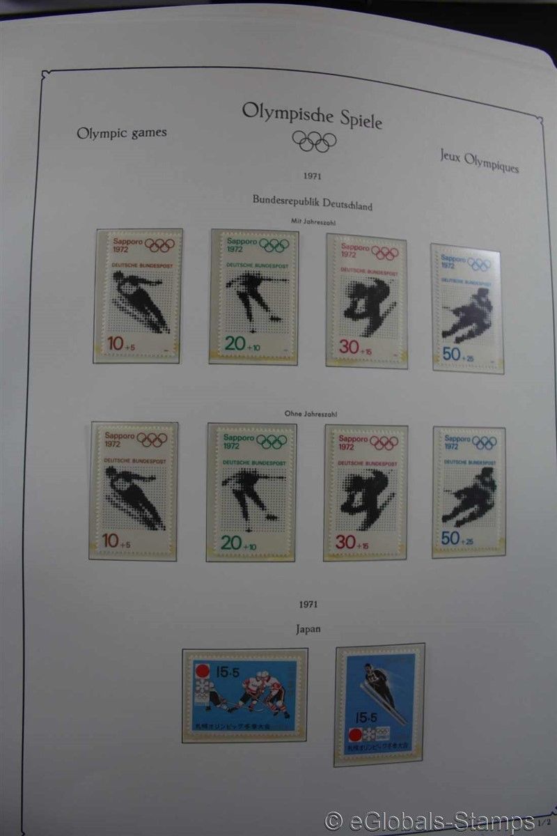 OLYMPICS 1972 ** MNH Sports Topical Stamp Collection Luxus Kabe Pages