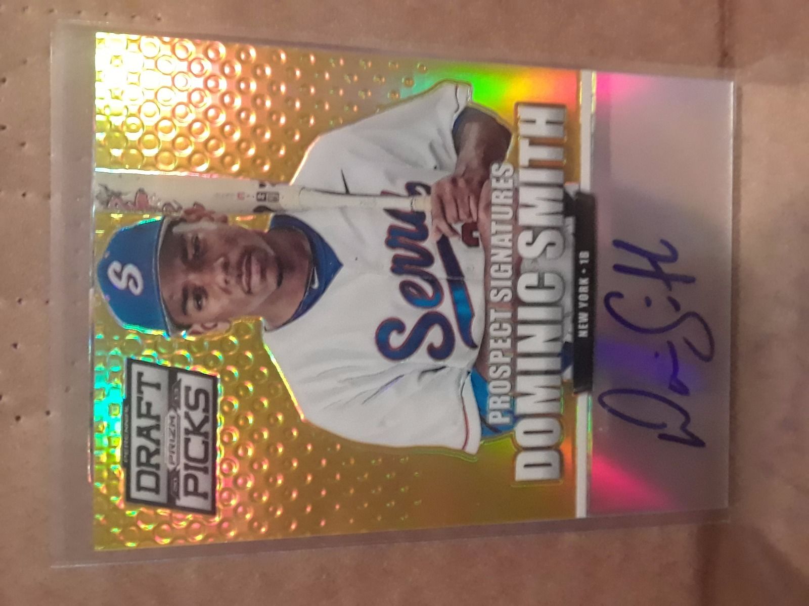 2013 GOLD Panini Draft Refractor Dominic Smith rc auto Rookie Autograph #1/10