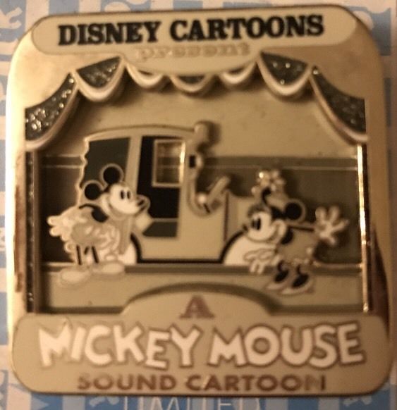 Park Pack A Mickey Mouse Sound Cartoon Black and White LE 500 Disney Pin