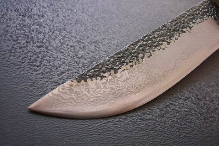 New High-carbon Steel Handmade Forged Damascus Hunting Fixed Knife A34