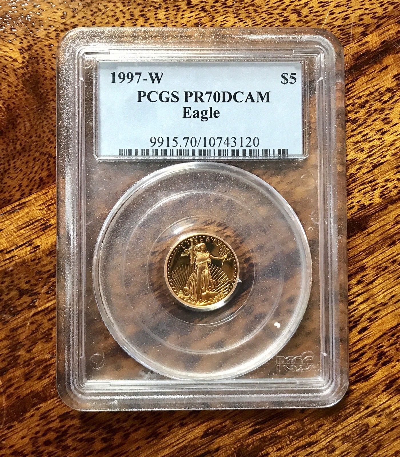 1997-W $5 Gold Eagle PCGS PR70DCAM