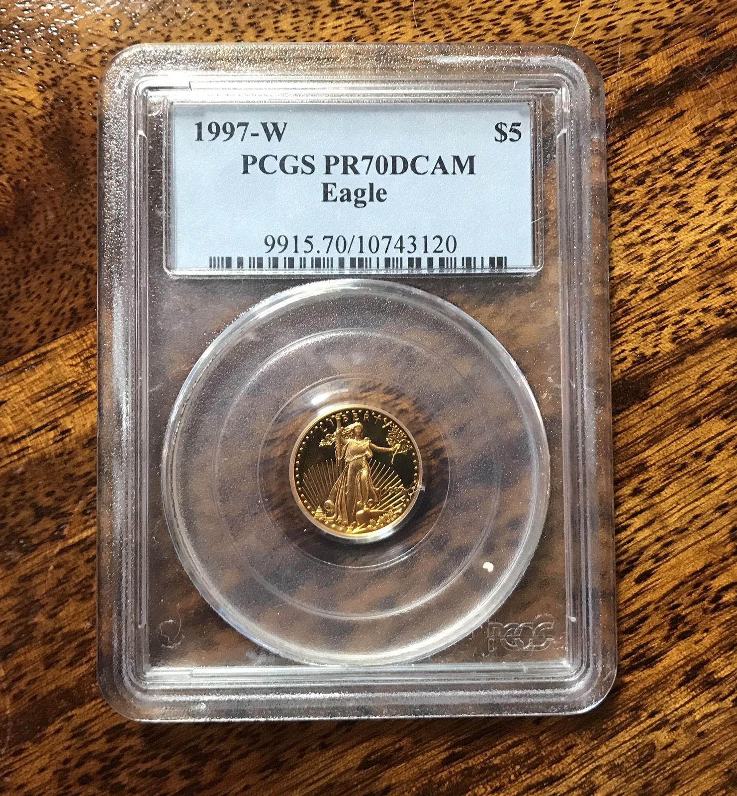 1997-W $5 Gold Eagle PCGS PR70DCAM