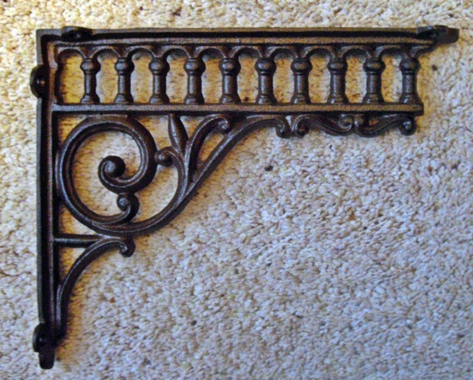 2 Victorian Style Cast Iron WALL CORNER or SHELF BRACKETS ~ EASTLAKE DESIGN~