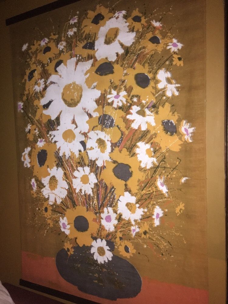 Robert Bushong Wall Hanging Tom Tru Flowers Mid Century Modern