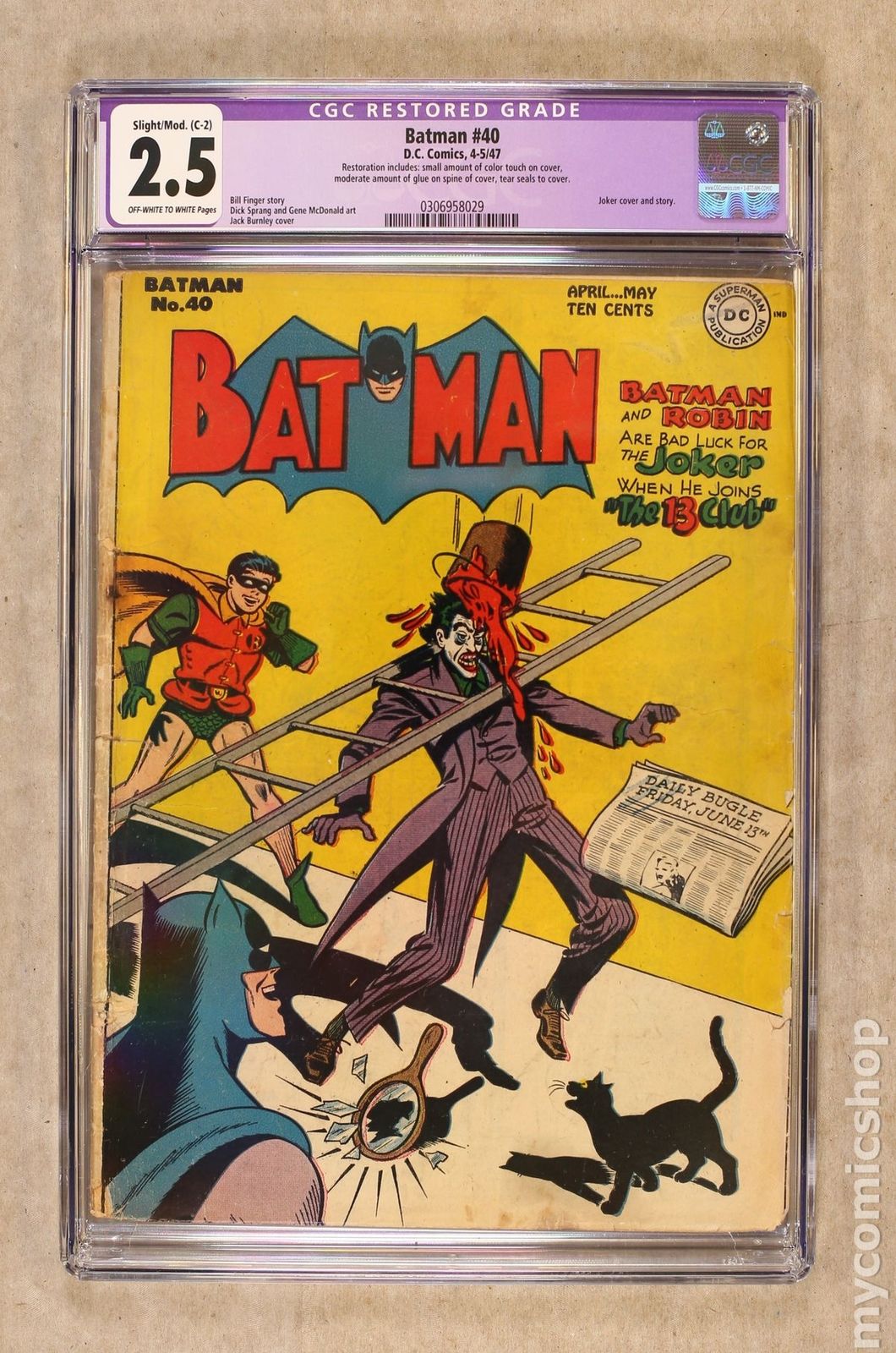 Batman (1940) #40 CGC 2.5 RESTORED 0306958029
