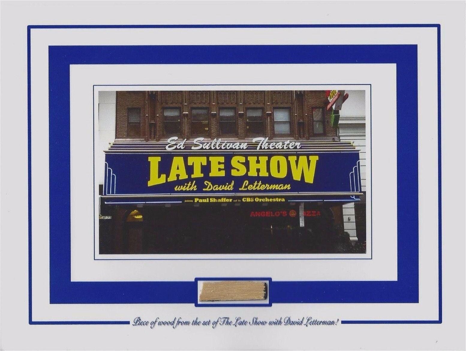 PIECE of SET from THE LATE SHOW WITH DAVID LETTERMAN Ed Sullivan Theater prop