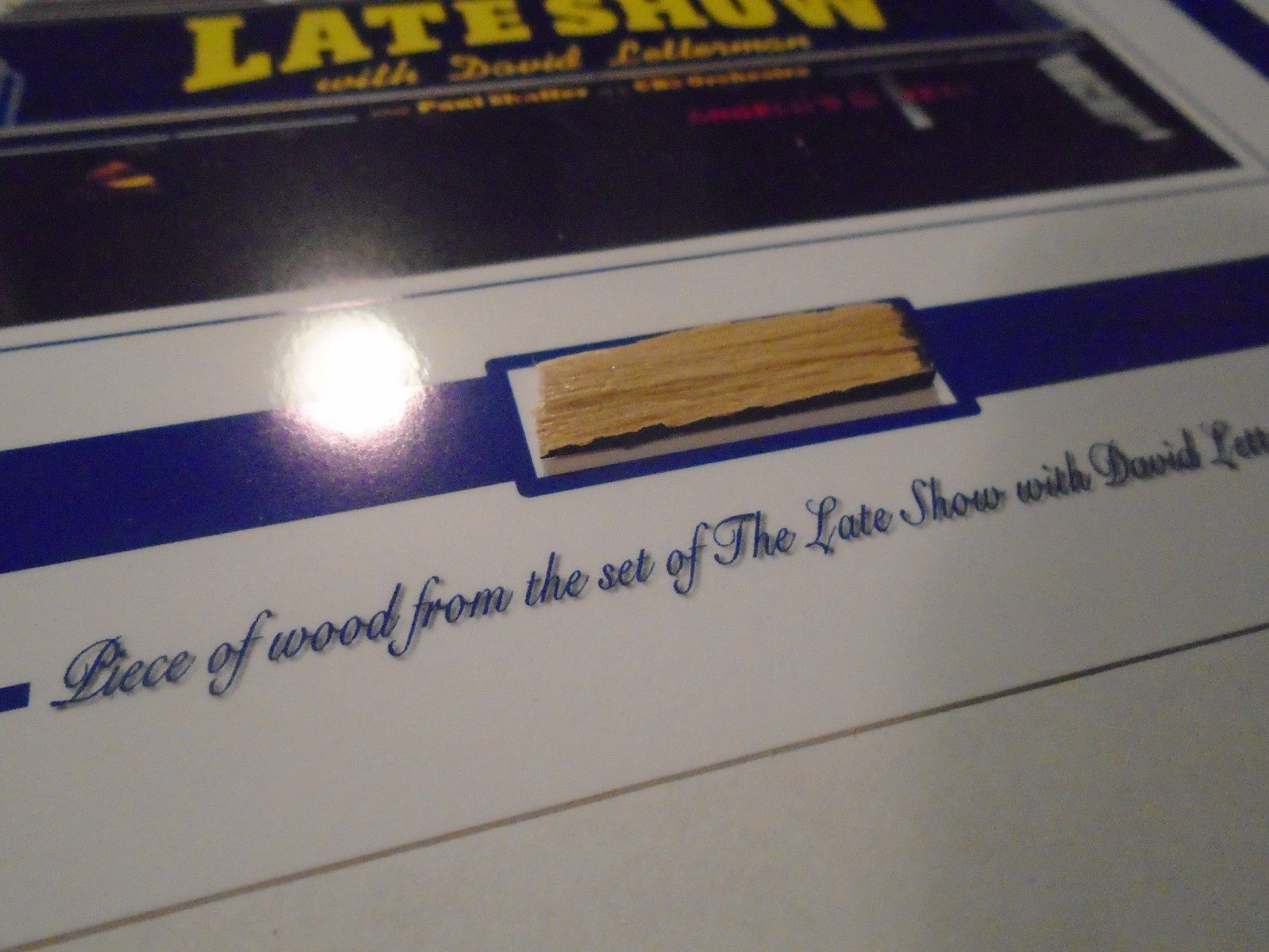 PIECE of SET from THE LATE SHOW WITH DAVID LETTERMAN Ed Sullivan Theater prop