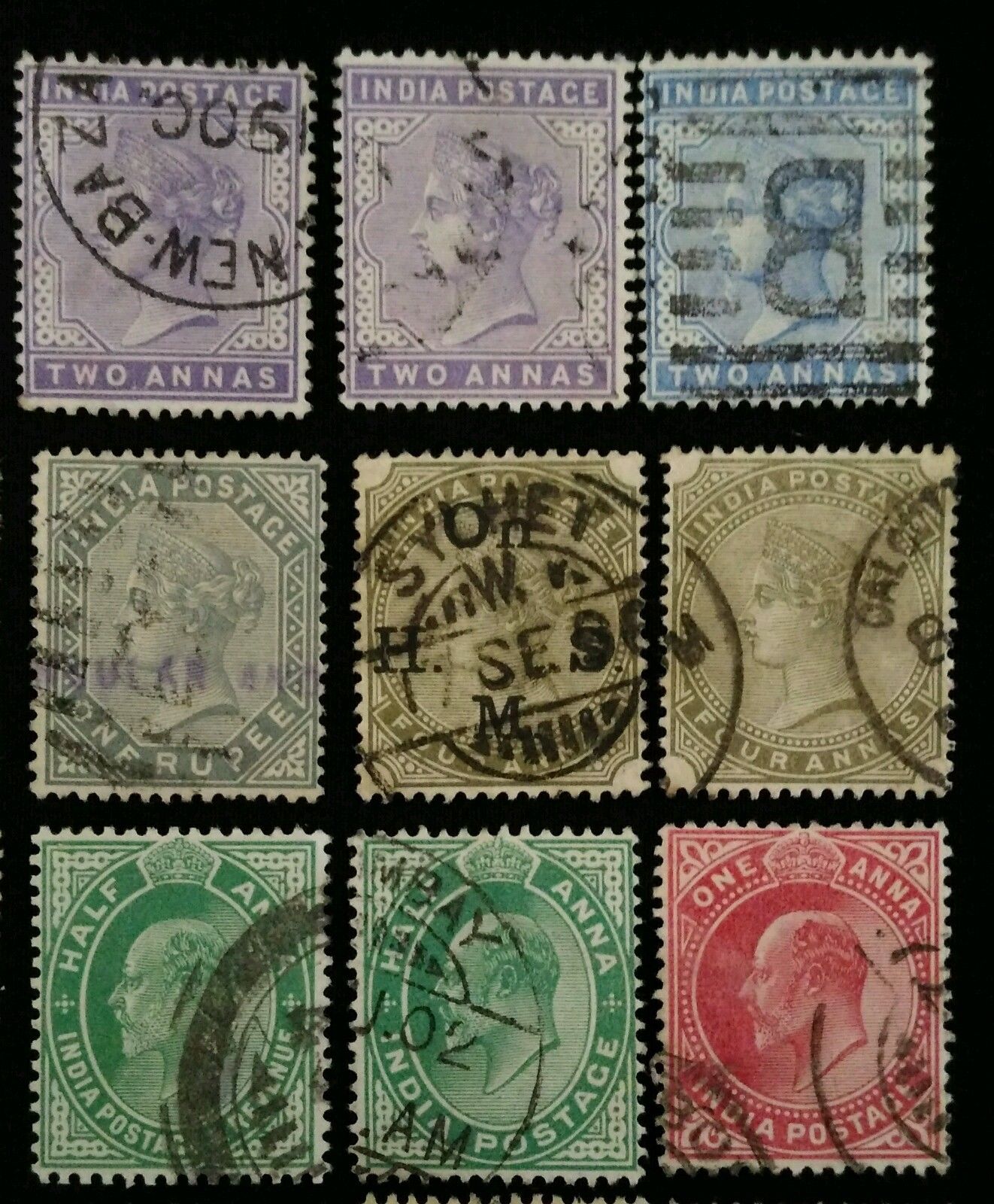 British India Stamps - Good lot of 34 Fine Used Stamps