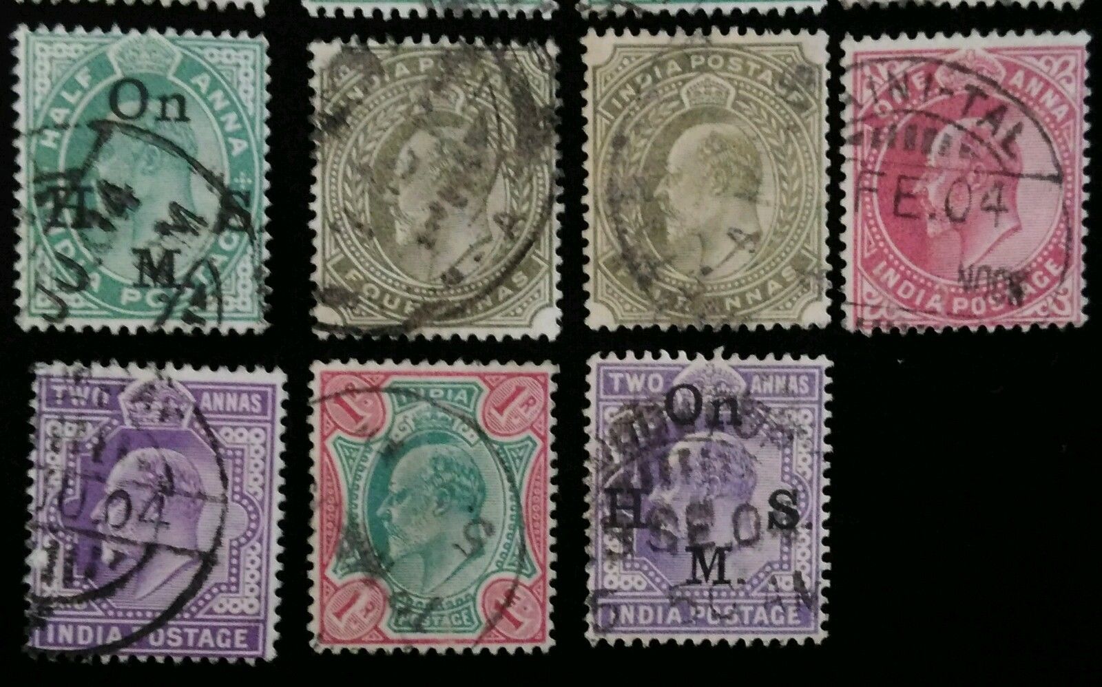 British India Stamps - Good lot of 34 Fine Used Stamps